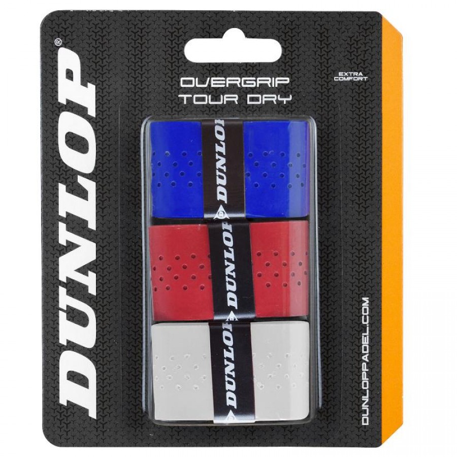 Blister Dunlop 3 Overgrips Tour Couleurs seches