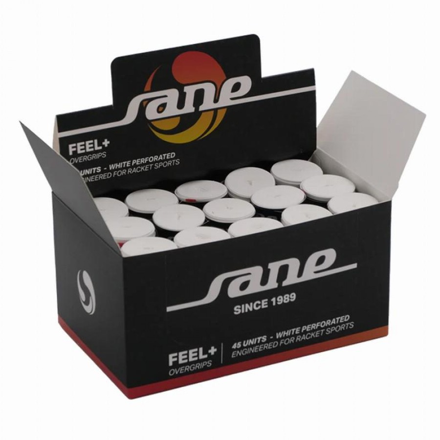 Sane Feel Overgrips Box Perforated White 45 Unità