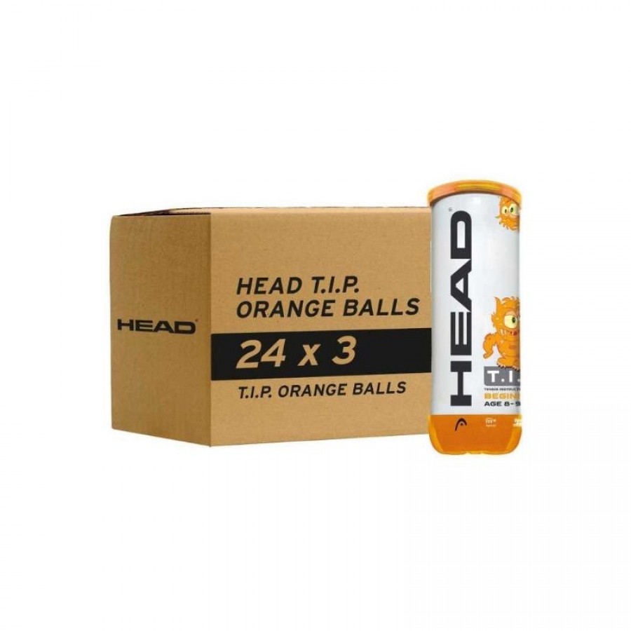 Cajon 72 Pelotas - 24 Botes de 3 uds - Head T.I.P. Orange
