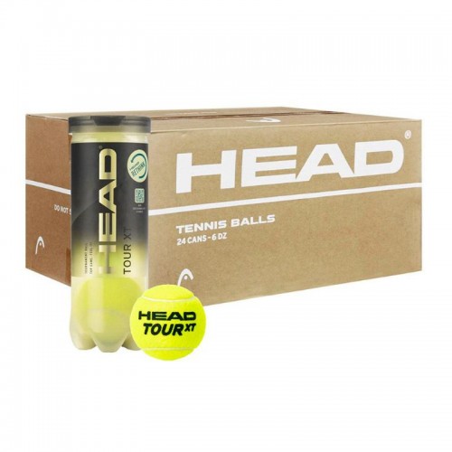 Caixa 72 Bolas - 24 Latas de 3 pecas - Head Tour XT Tennis Caixa 72 Bolas - 24 Latas de 3 pecas - Head Tour XT Tennis