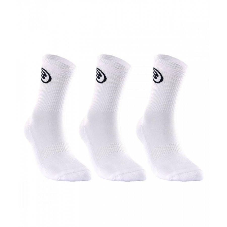 Meias Bullpadel BP252 3 Pares Branco  Oferta + Barato