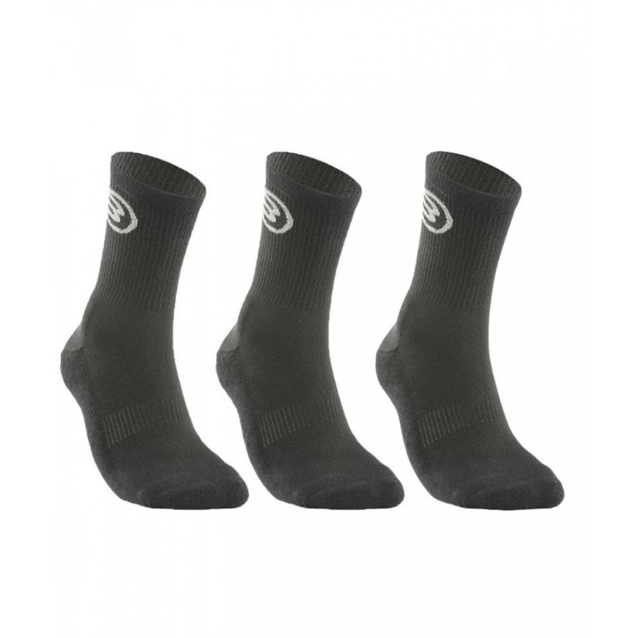 Meias Bullpadel BP252 3 Pares Preto  Oferta + Barato