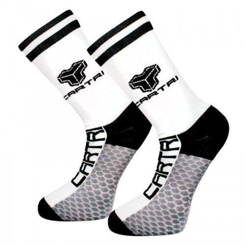 Calcetines Cartri Adler High Blanco Negro 1 Par