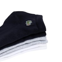 Lacoste Classic Low Cut Socks White Gray Black 3 Pairs PADELPOINT Lacoste Classic Low Cut Socks White Gray Black 3 Pairs
