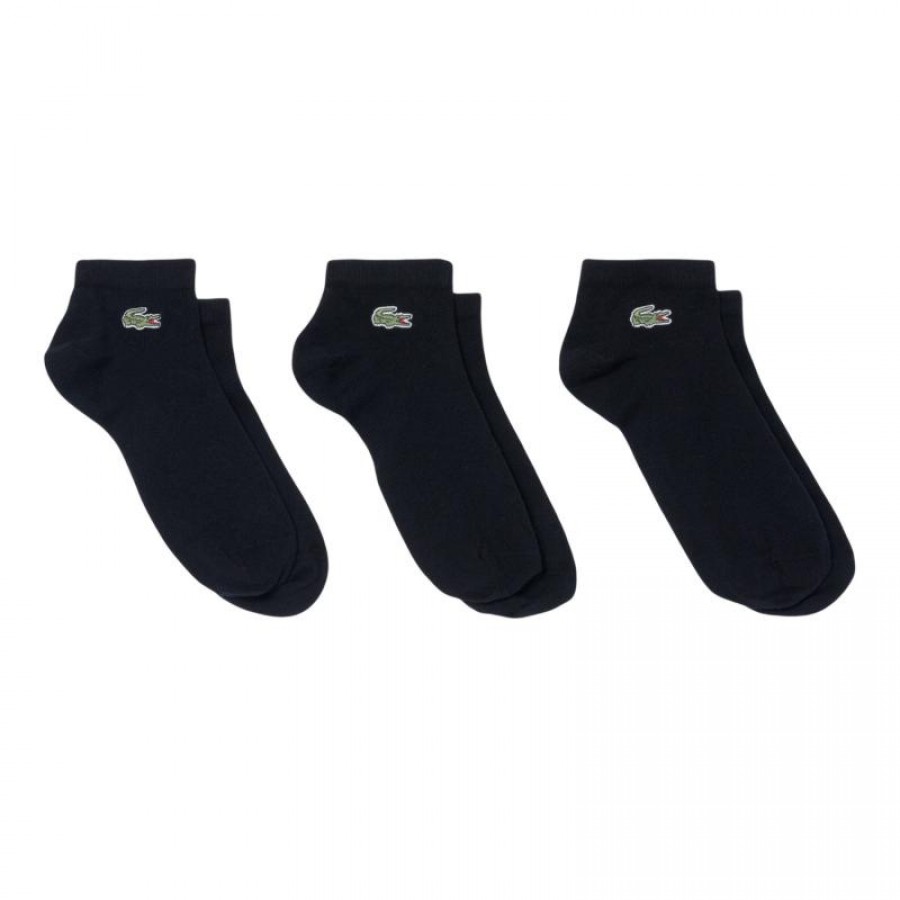 Lacoste Classic Low Cut Socks Black 3 Pairs PADELPOINT Lacoste Classic Low Cut Socks Black 3 Pairs