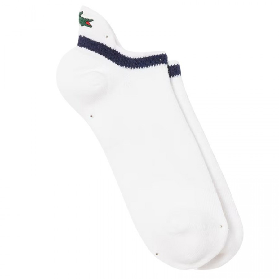 Calcetines Lacoste Sport Corte Bajo Blanco Marino 1 Par  Oferta + Barato