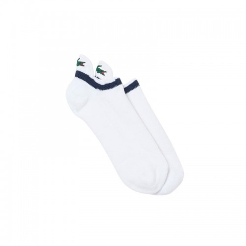 Lacoste Tech Low Cut White Navy Blue Socks 1 Pair