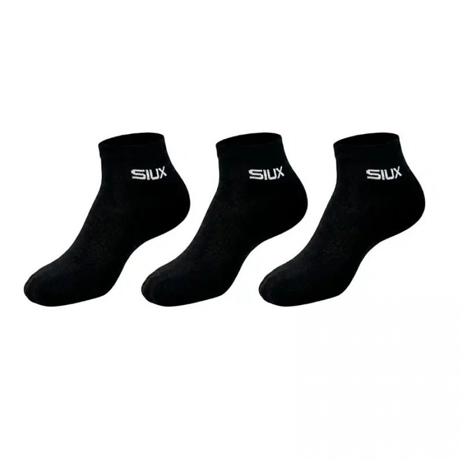 Siux Basic 26 Chaussettes Courtes Noires 3 paires