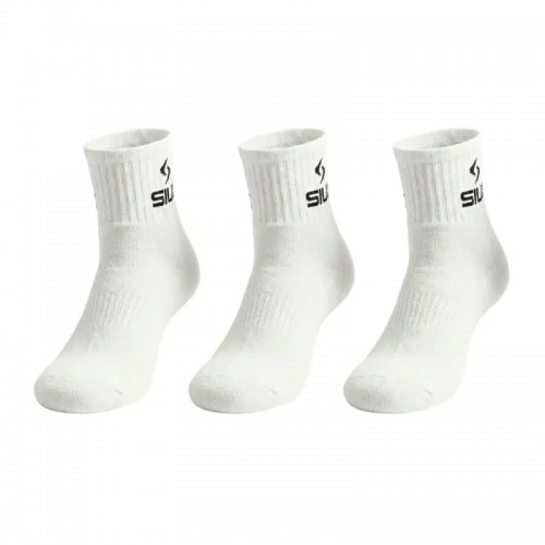 Siux Basic 26 Chaussettes mi-mollet, blancs 3 paires