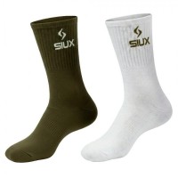 Siux Groove High Shaft Socks Green White 2 Pairs