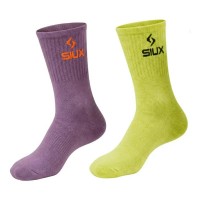 Chaussettes Siux Groove High Shaft Green Purple 2 paires