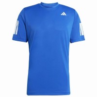 Adidas Club 3 Stripes Bleu Royal Blanc T-Shirt  Offre - Pas cher