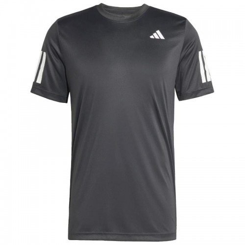 Camiseta Adidas Club 3 Stripes Negro Blanco