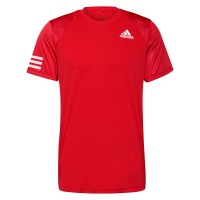 Camiseta Adidas Club 3 Listras Vermelhas