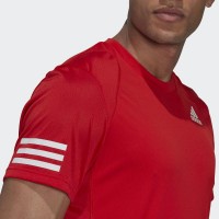 Camiseta Adidas Club 3 Listras Vermelhas