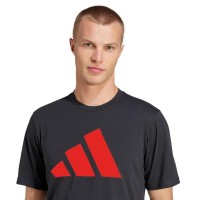 Adidas Essentials Black Red T-Shirt  Offer + Cheap