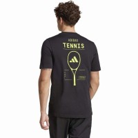 Camiseta Adidas Tennis Category Graphic Negro Limon  Oferta + Barato