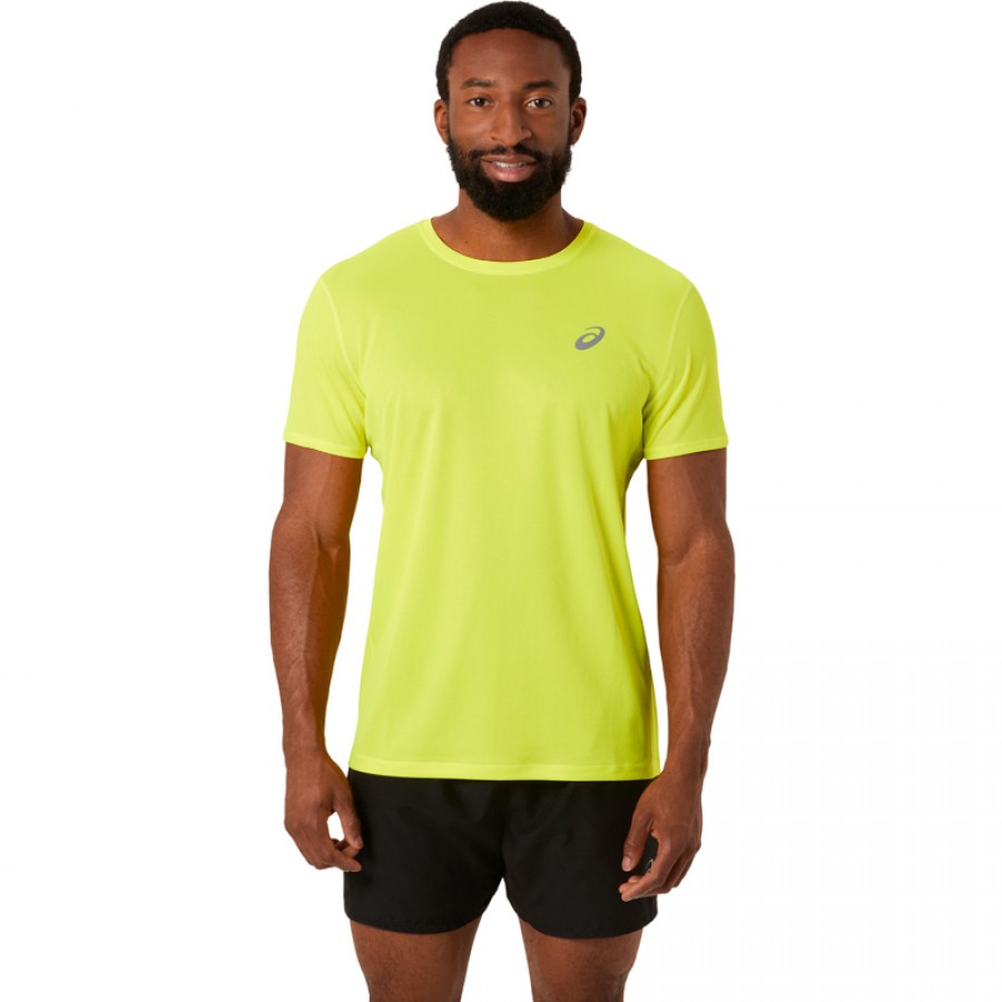 Camiseta Asics Core Amarillo Fluor  Oferta + Barato