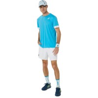 Camiseta Asics Court Aqua Blanco Brillante  Oferta + Barato