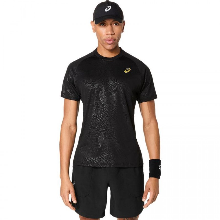T-Shirt Asics Match Night Energy Noir  Offre - Pas cher