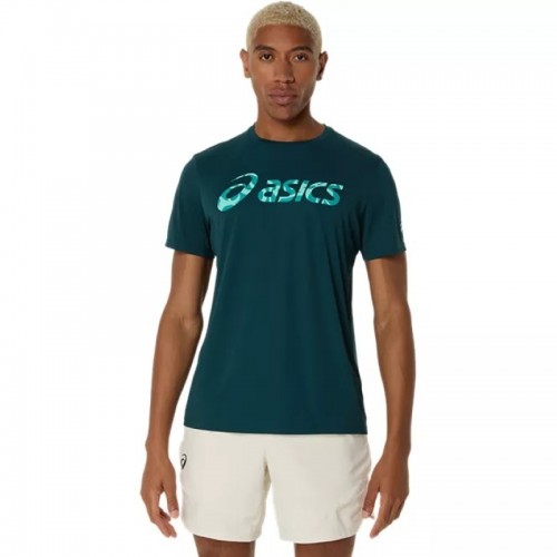 Camiseta Asics Match Seasonal Graphic Verde Saxon