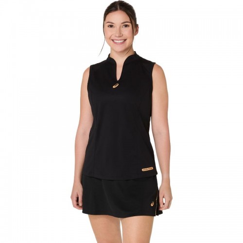 Camiseta Asics Padel Court Negro Mujer