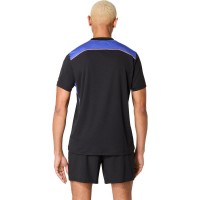 Camiseta Asics Padel Court SS Top Preto Azul Cobalto  Oferta + Barato