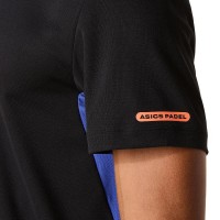 Camiseta Asics Padel Court SS Top Preto Azul Cobalto  Oferta + Barato