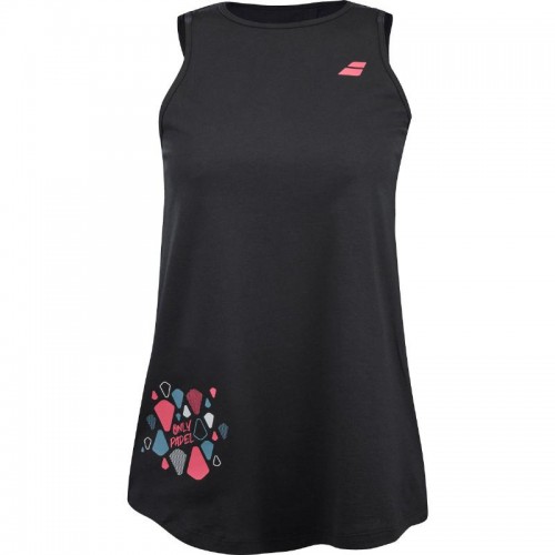 Camiseta Babolat Cotton Negro Rosa