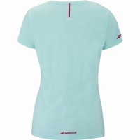 Camiseta Babolat Exercise Message Azul Claro Mujer
