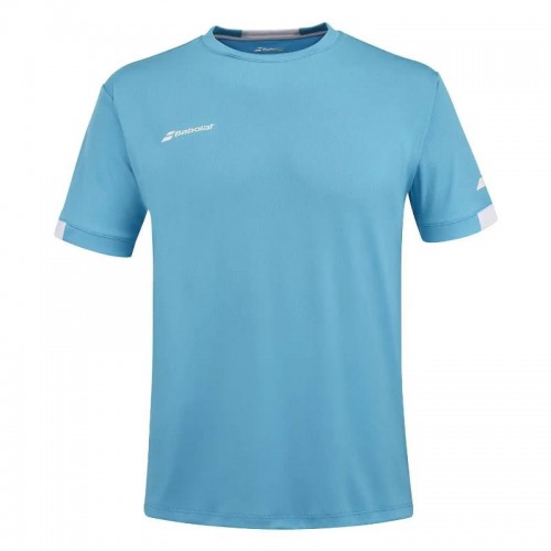 Camiseta Babolat Play Crew Neck Azul Cian Junior