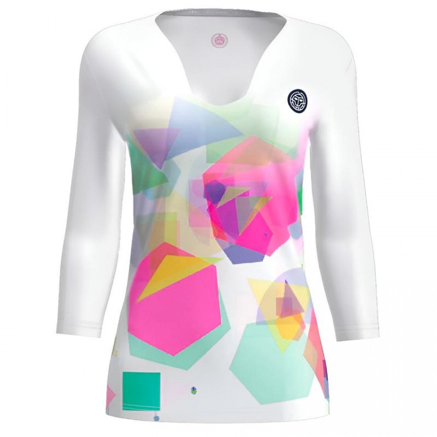 Bidi Badu Kaleido V-Neck White Mix Women''s T-Shirt  Offer + Cheap