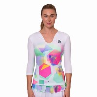 Bidi Badu Kaleido V-Neck White Mix Women''s T-Shirt  Offer + Cheap