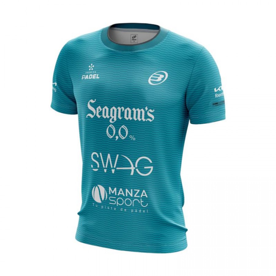 Bullpadel Paquito Navarro Premier Padel Meira Turquoise Junior T-Shirt