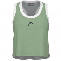 Camiseta Head Play Crop Top Verde Gris Mujer  Offer + Cheap
