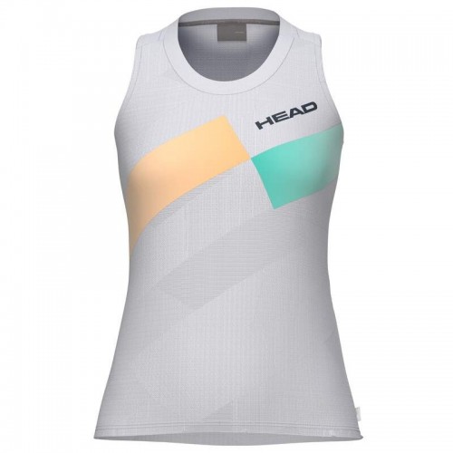 Camiseta Head Pro Blanco Naranja Mujer