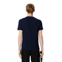 Camiseta de tênis Lacoste Daniil Medvedev azul marinho  Oferta + Barato