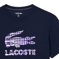 Camiseta de tênis Lacoste Daniil Medvedev azul marinho  Oferta + Barato