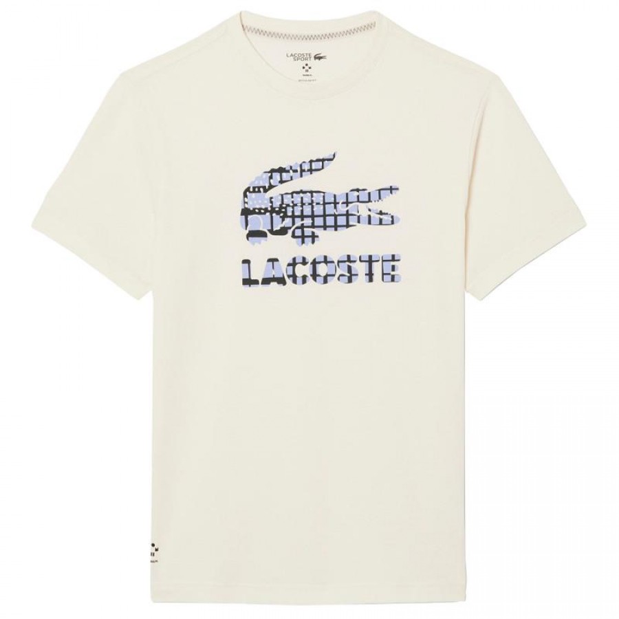 Camiseta de Tênis Lacoste Daniil Medvedev Off-White  Oferta + Barato