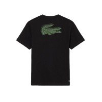 Camiseta Preta Verde Graphic Lacoste Sport