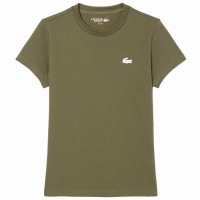 T-Shirt Femme Lacoste Sport Vert Kaki  Offre - Pas cher