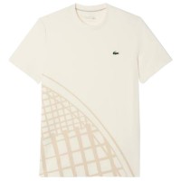 Lacoste Camiseta Tênis Ultra Dry Off-White  Oferta + Barato