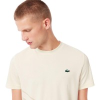 Lacoste Camiseta Tênis Ultra Dry Off-White  Oferta + Barato