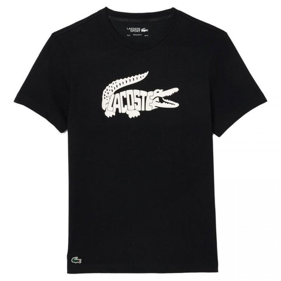 Lacoste Ultra Dry T-Shirt Black White  Offer + Cheap