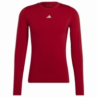 Adidas Techfit Long Sleeve T-Shirt Red  Offer + Cheap