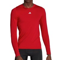 Adidas Techfit Long Sleeve T-Shirt Red  Offer + Cheap