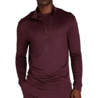 Wilson Everyday Performance T-shirt a maniche lunghe con mezza cerniera rosso scuro