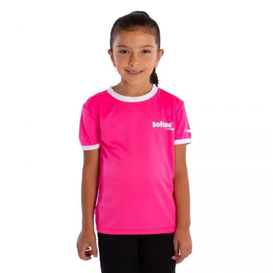 T-Shirt Junior Softee Galaxy Fuchsia Fluor Blanc
