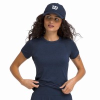 Wilson All Day Bleu Marine T-Shirt Femme  Offre - Pas cher