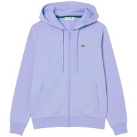 Casaco Lacoste Sport Cotton Azul Violeta Mulher  Oferta + Barato
